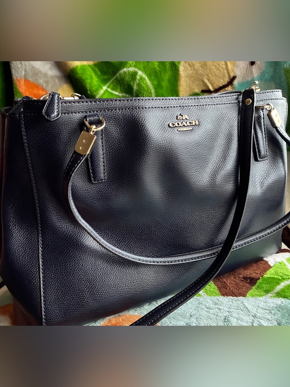 Coach Pebbled Leather shoulder Bag